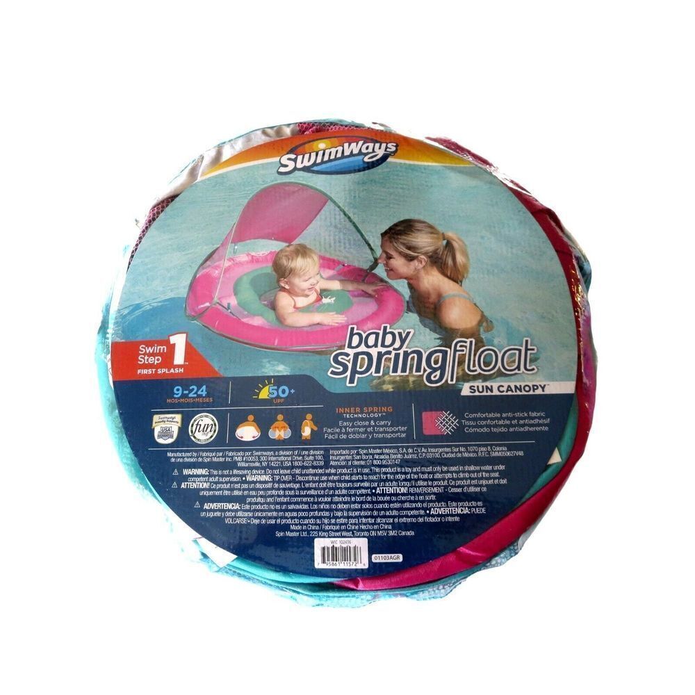 SwimWays Baby Spring Float Sun Canopy. 9-24 months‎ - 50+ UPF Pink